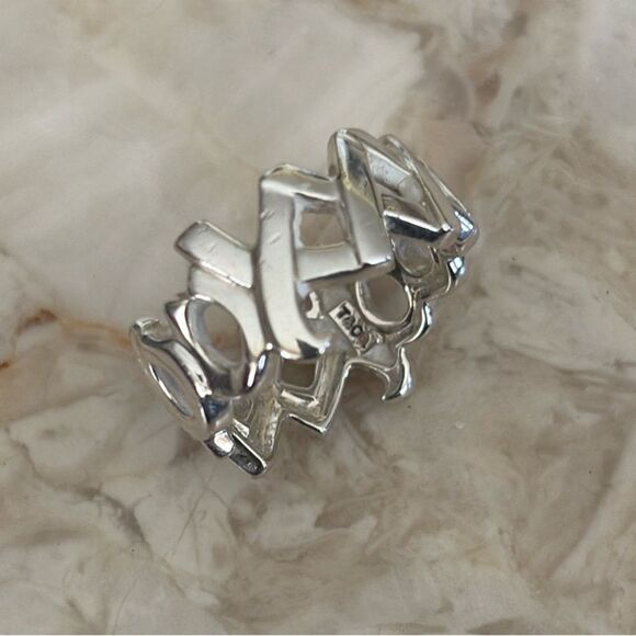Tiffany & Co. Paloma Picasso Graffiti Love And Kisses Ring Sterling Silver - Picture 1 of 9